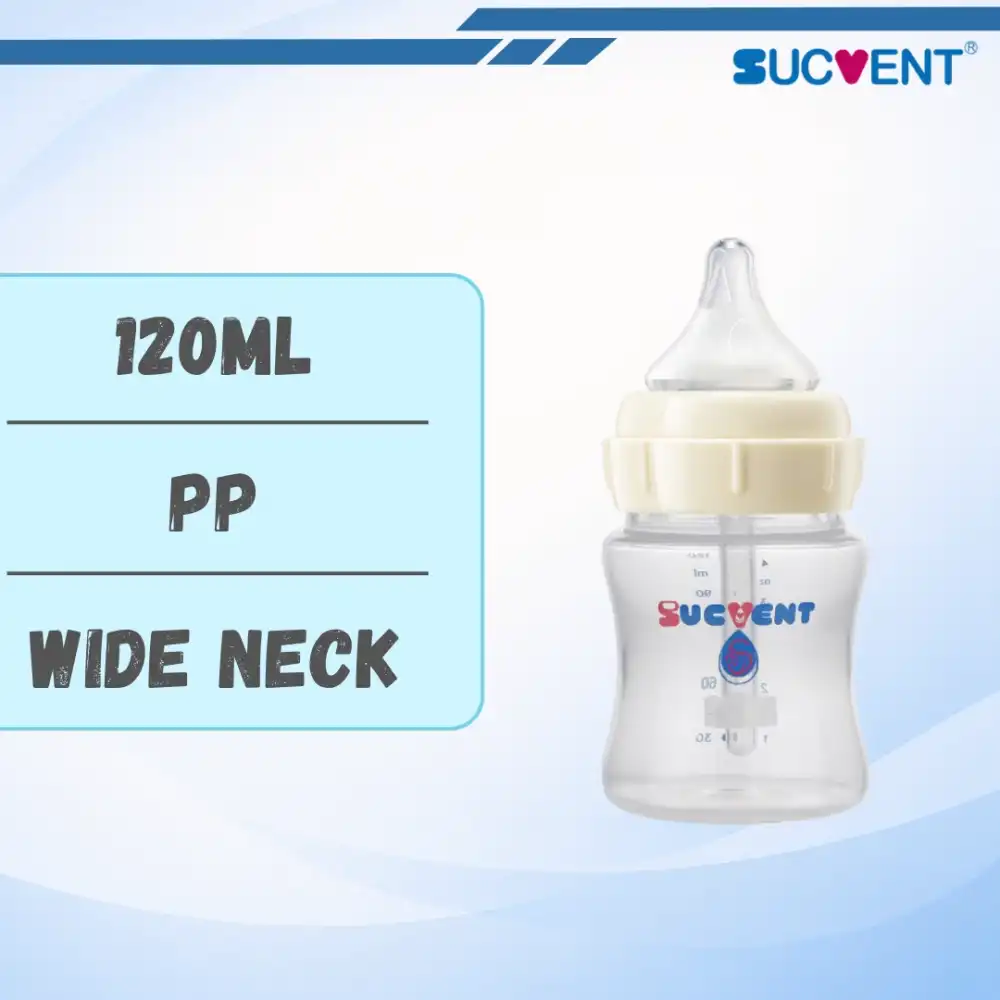 SucVent Wide Neck Anti-Colic 120ML / 240ML PP Baby Milk Bottle