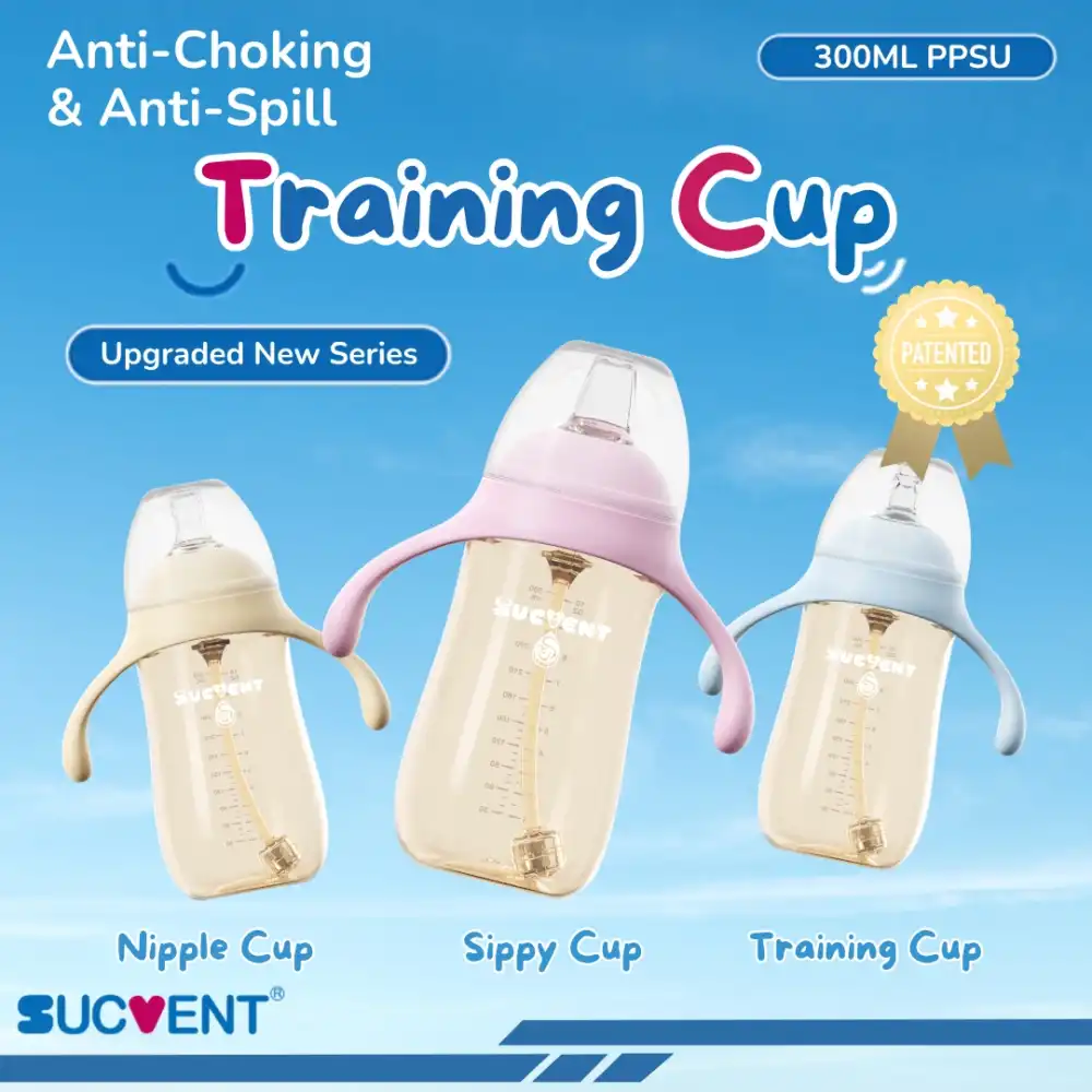 SucVent Anti-Choking & Anti-Spill Training Cup 300ML PPSU Baby Milk Bottle